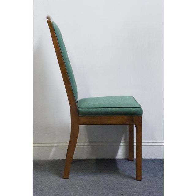 Late 20th Century Burlington House Solid Birch Mid Century Transitional Upholstered Dining Side Chair For Sale - Image 5 of 10