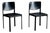 Black Leather Chairs by Tito Agnoli for Matteo Grassi, Italy, 1980s, Set of 2 For Sale