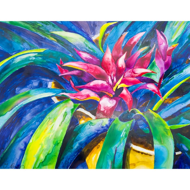 Why This Work Matters Ruby Bromeliad turns a single tropical bloom into an immersive rush of jewel-toned color and...