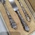 Gothic-Style Silver Cutlery with Case, 1800s, Set of 4 For Sale - Image 4 of 12
