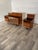 A- 218 Vintage Set,Writing Table and Endtable made by Pozar In superb original condition With glass sliding doors Dims;...