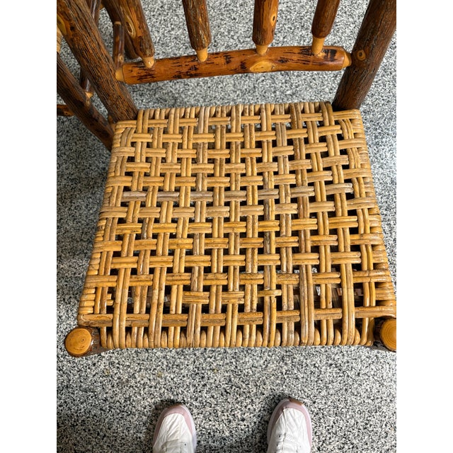 Wood Early 20th Century Rustic Hicckory Spindle-Back Dining Chairs - Set of 6 For Sale - Image 7 of 9