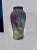 Mid 20th Century Colorful Raku Pottery Vase With Sleek Silhouette For Sale - Image 5 of 7