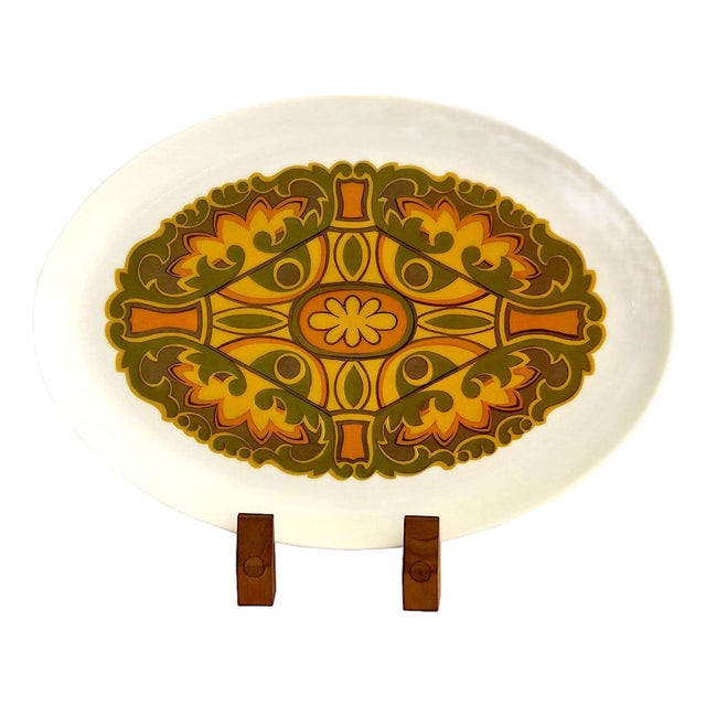 1970s Aquarius Libra Ceramic Oval Platter by Sango For Sale