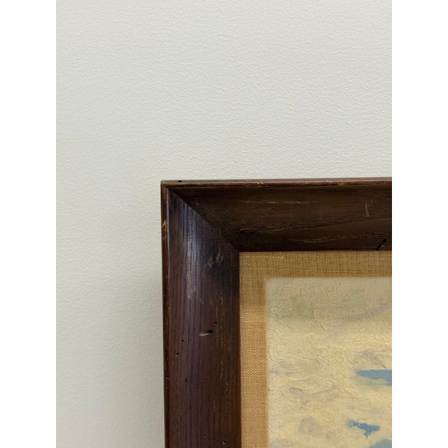 Mid-Century American Oil Painting of Red Barn & Silo, Signed W. Grimshaw For Sale - Image 10 of 14