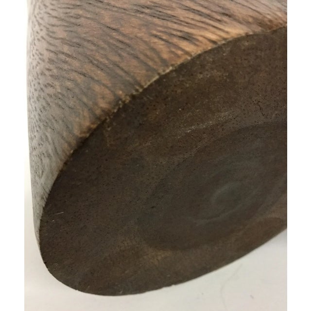 Brown 1950s Boho Chic Solid Wood Candle Holders - a Pair For Sale - Image 8 of 13