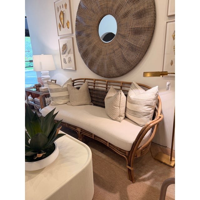 Arteriors Home Rattan Sofa For Sale In West Palm - Image 6 of 6