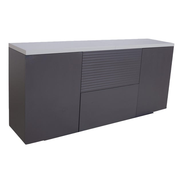 Wooden Sideboard with Manual Function and Lighting from WK Wohnen For Sale