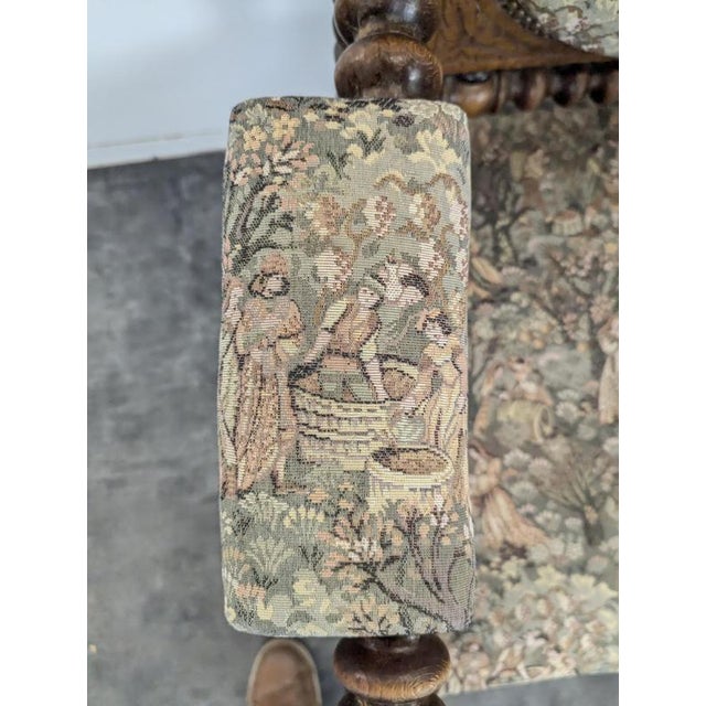 Brown Brutalist Spool Chair, 1880s For Sale - Image 8 of 9