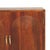 Mid-Century Modern Chestnut Mango Wood Cabinet With Carved Arch Doors For Sale - Image 3 of 8