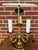 Metal 1960s Maison Janson Style Brass and Red Toleware Bouillotte Table Lamp For Sale - Image 7 of 12