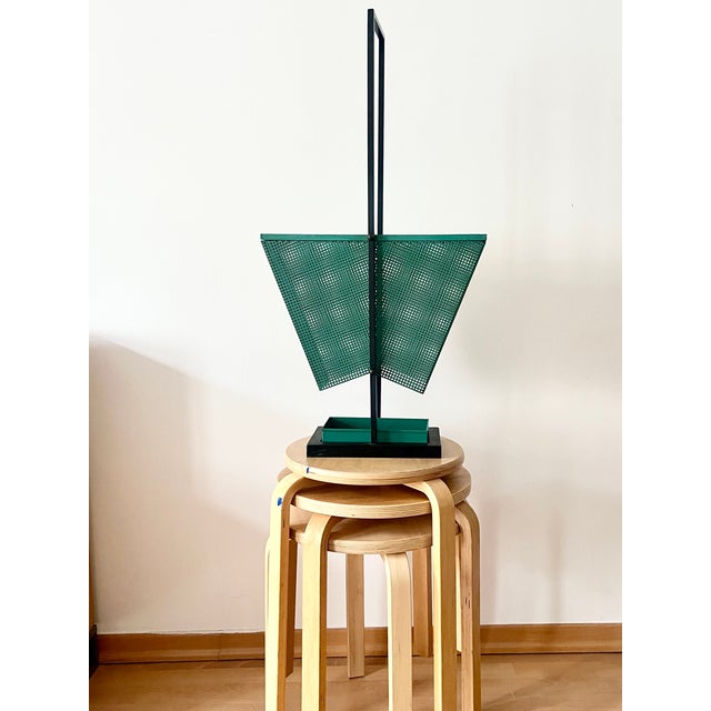 Our IG page: unseen.berlin_shop This vintage 1950s metal umbrella stand stands out with its bold geometric shape and...