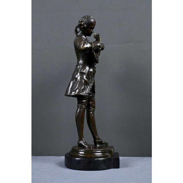 Mozart Tuning His Violin, 20th Century, Bronze For Sale - Image 10 of 14