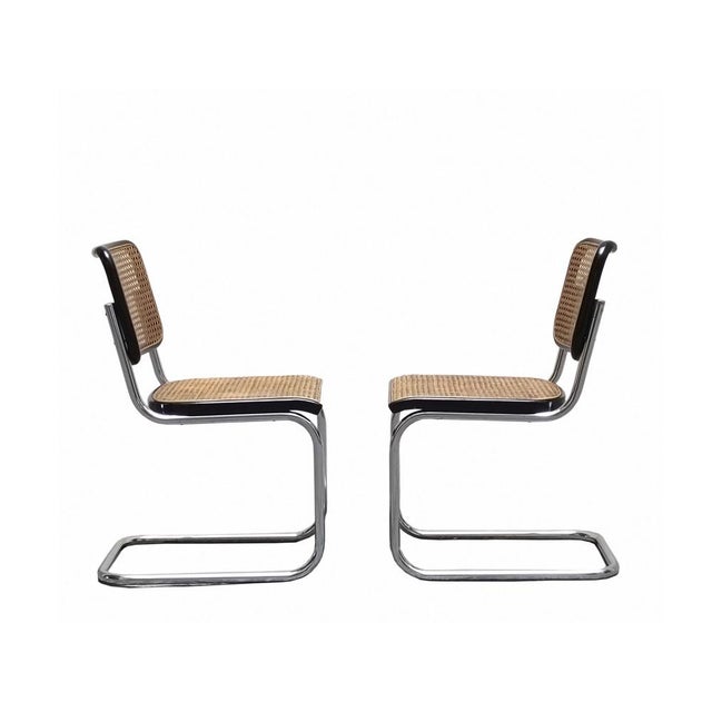 Mid-Century Modern Cesca Chairs by Marcel Breuer for Thonet, Italy, 1970s, Set of 2 For Sale - Image 3 of 10