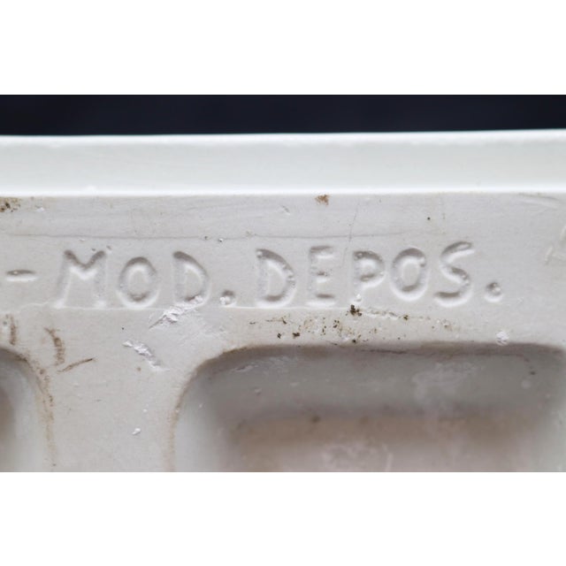 Reclaimed Rectangular White Ceramic Bathroom Shelf For Sale - Image 9 of 9