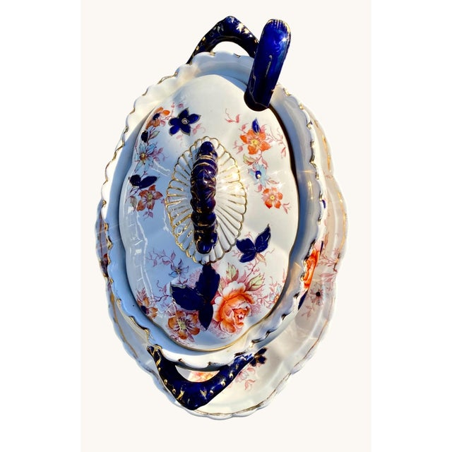 Late 19th Century Late Meyer Sauce Tureen on Dish With Serving Spoon/ Ladle. For Sale - Image 11 of 15