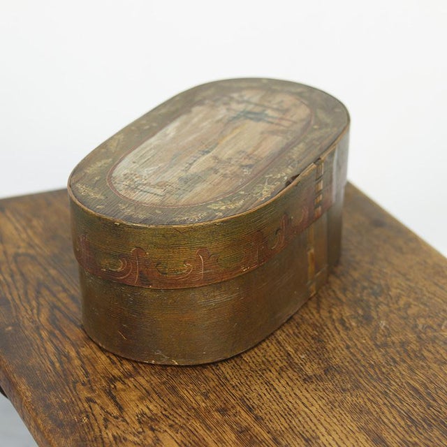 Folk Art Painted Bentwood Box For Sale - Image 6 of 9