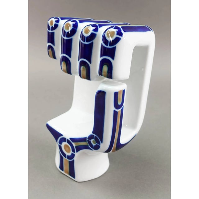 Sargadelos Spain Vintage Porcelain Modernist Hand Sculpture For Sale In Miami - Image 6 of 9