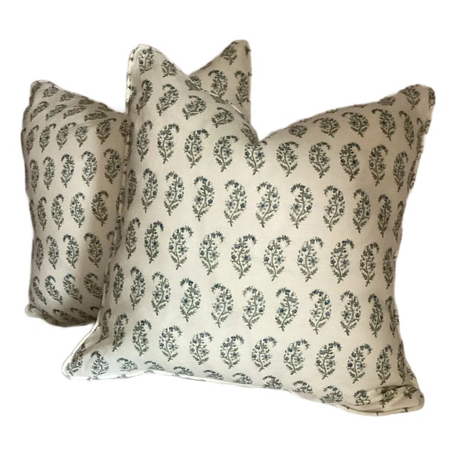 Lee Jofa Indiennes Paisley Pillow Covers For Sale