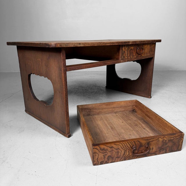 Low Japanese Traditional Fumizukue Writing Desk, 1910s For Sale - Image 11 of 15