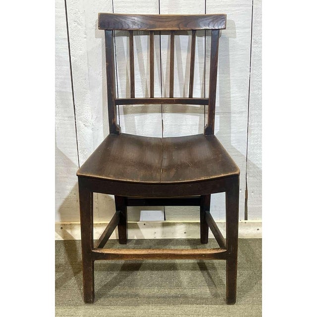 Antique Table in Elm and Oak with Extensions and Chairs, Set of 9 For Sale - Image 18 of 18