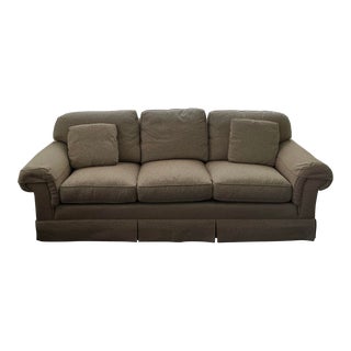 1990s Baker Crown & Tulip Collection Mid-Century Modern Style Sofa For Sale