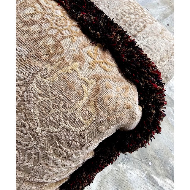 Late 20th Century Pair of Baker Furniture Roll Back Plush Upholstered Slipper Chairs For Sale - Image 5 of 11