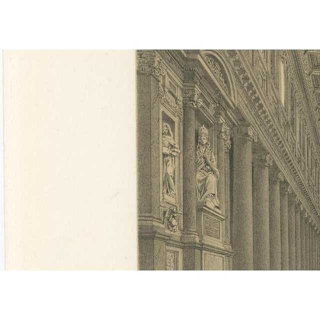 Paper After Bayot, Basilica of Santa Maria Maggiore Interior, Lithograph, 1869 For Sale - Image 7 of 13
