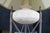 White Vintage Neoclassical Directoire Style Travertine Stone & Iron Buffet Table Lamp For Sale - Image 8 of 11