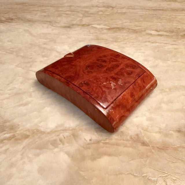 Collectible Vintage Antique Small Wooden Box Burlwood Cigarette Jewelry For Sale In San Diego - Image 6 of 10