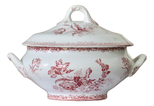 Large French Soup Tureen by Sarreguemines Fontanges, 1890