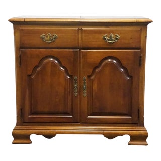 Stanley Furniture Solid Cherry Traditional Style 55" Flip Top Server Buffet For Sale