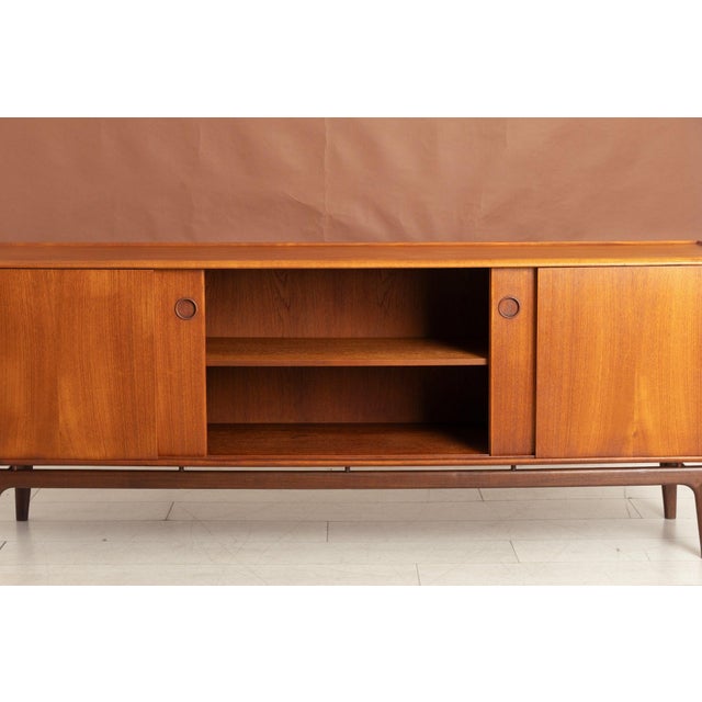 Mid-Century Danish Teak Sideboard by Arne Hovmand Olsen for Mogens Kold, 1960s For Sale - Image 4 of 14