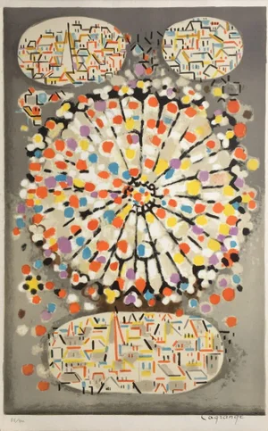1960s "Chartres" Lithograph by Jacques Lagrange