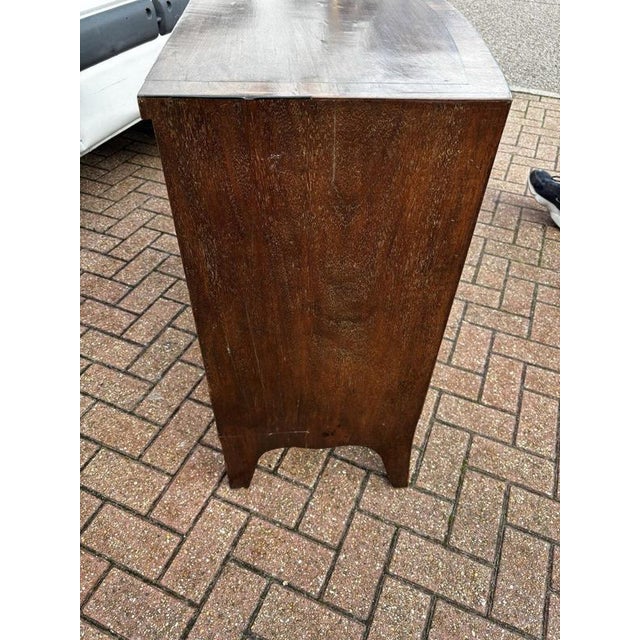 Georgian Mahogany Bow Front Chest of Drawers For Sale - Image 6 of 7