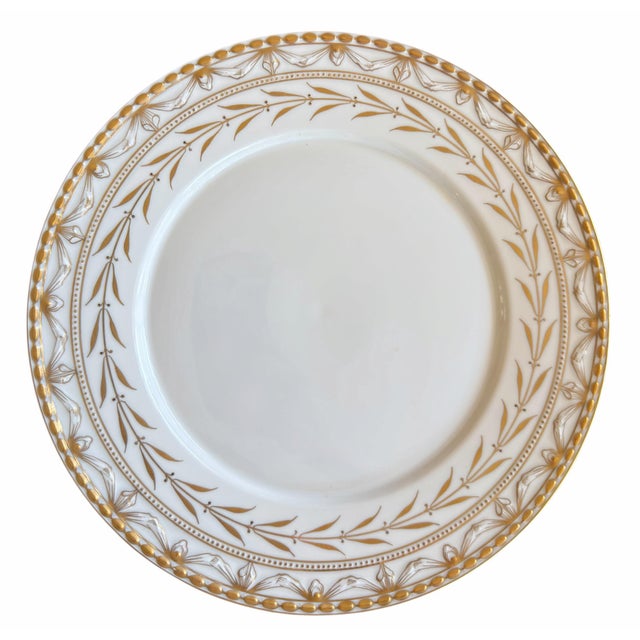 KPM German Porcelain Kurland Gold Laurel & Swags Dinner Plate - 1 of 18 Available.