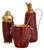 Italian Red Goatskin Parchment Cocktail Set by Aldo Tura for Macabo, 1960s For Sale