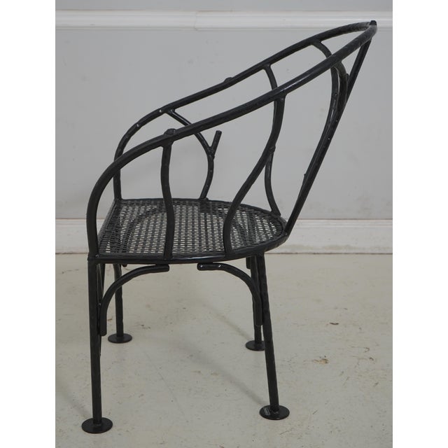Arts & Crafts Pair of Winterthur Faux Bois Iron Chairs For Sale - Image 3 of 18