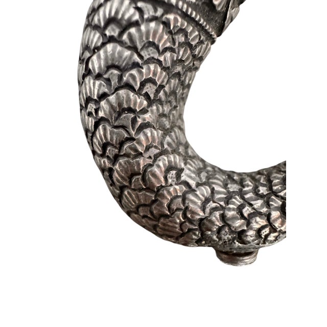 Metal Late 19th Century Silver Victorian Repoussé Silver Cornucopia Posy Holder For Sale - Image 7 of 15