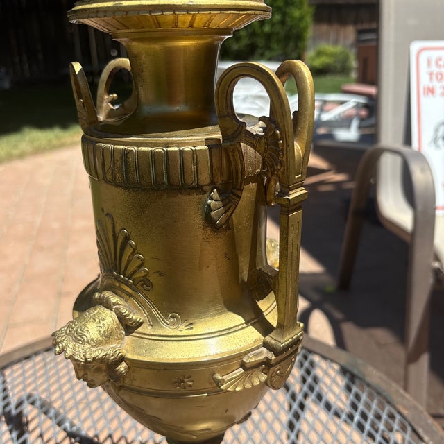 French Antique French Gilt Bronze Table Lamp For Sale - Image 3 of 5