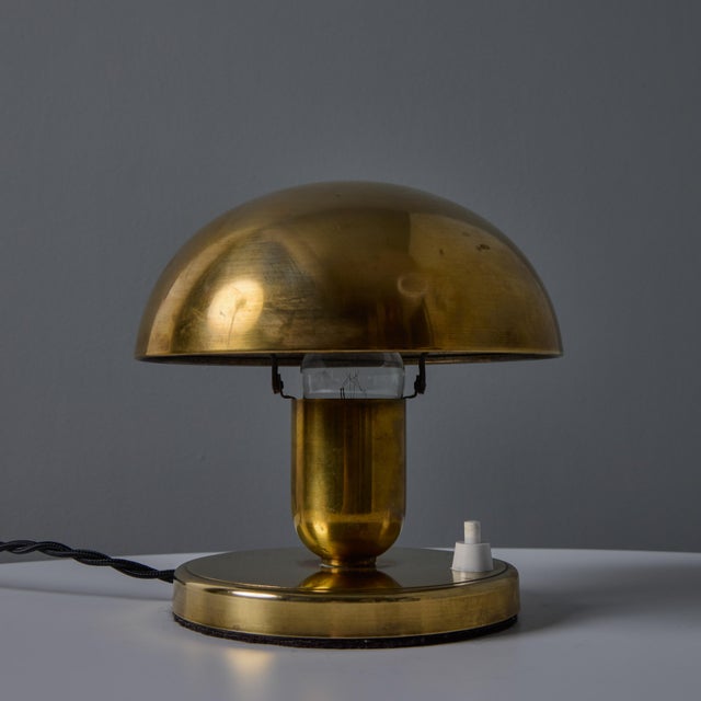 Rare 1940s Metal Table Lamp Attributed to Erik Tidstrand for Nordiska Kompaniet For Sale - Image 9 of 13