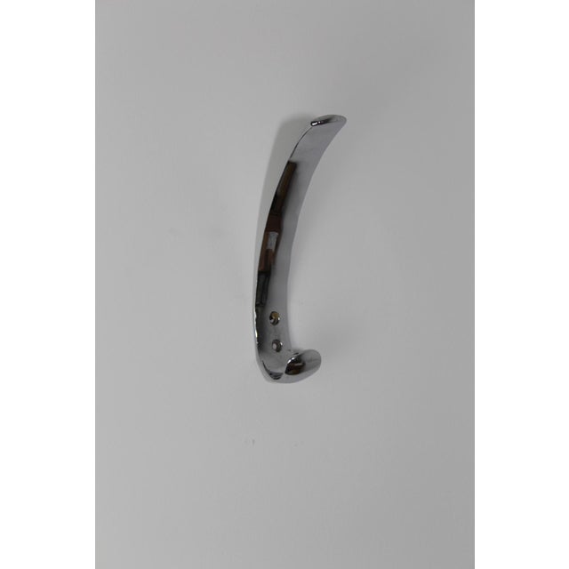 Metal Clothes Hooks in Chrome-Plated Brass by Carl Auböck for Werkstätte Carl Auböck, 1950s, Set of 6 For Sale - Image 7 of 11