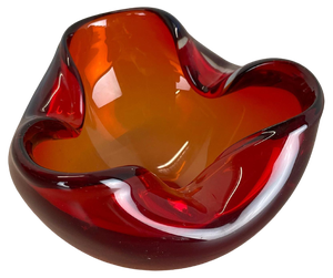 Red Murano Glass Bowl or Ashtray, Italy, 1970s