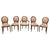 Brown French Louis XVI Style Salon Armchairs, Set of 5 For Sale - Image 8 of 8