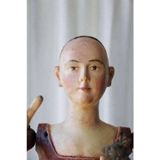 Red 18th Century Portuguese Baroque Santos Cage Doll For Sale - Image 8 of 13