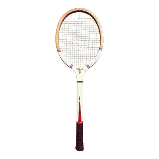 Midcentury Wooden Tennis Racket For Sale