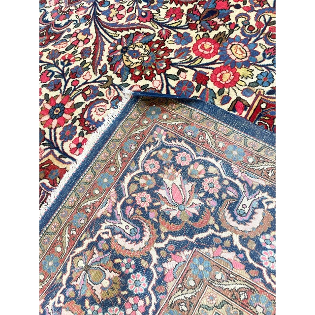Traditional Antique Persian Dabir Kashan Carpet, 8'7" × 11'8" For Sale - Image 3 of 10
