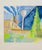 Martha Holden "Cubist French Landscape" Watercolor and Etching on Paper For Sale - Image 4 of 5