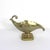 Large, single solid brass candle holder or chamber stick with a nice rich patina in as found condition. You could polish,...