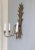 Spanish Large 1950s Spanish Gilt Metal Foliate Three-Arm Wall Sconce For Sale - Image 3 of 11